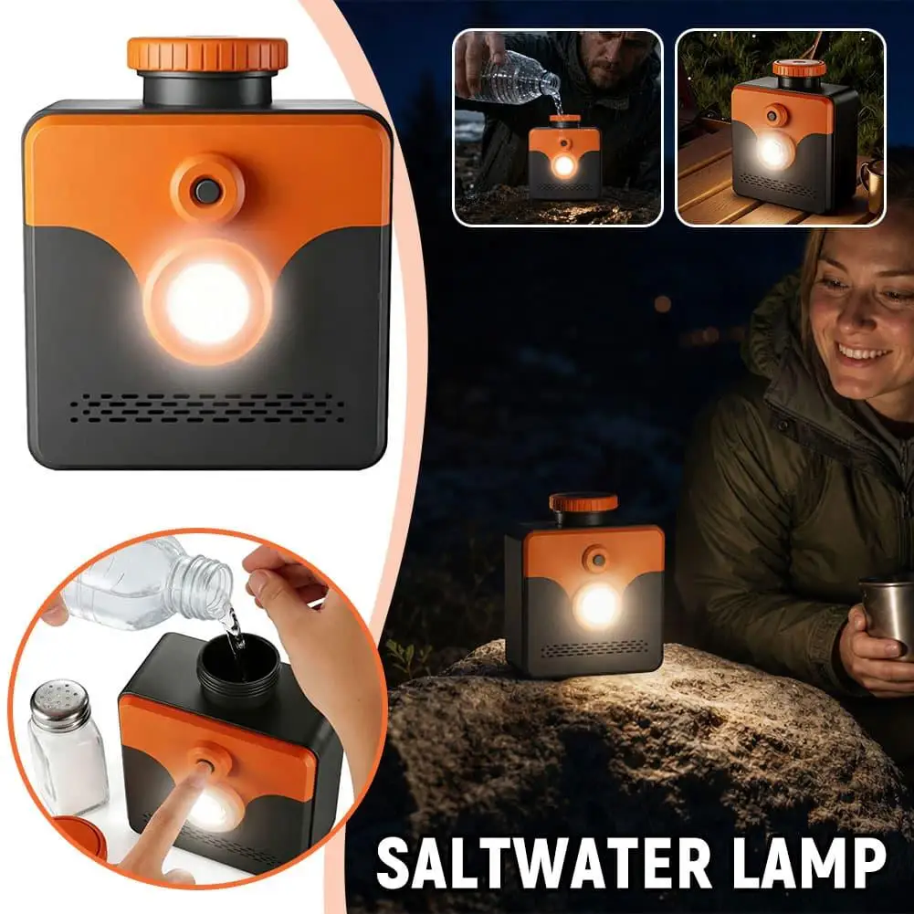 Household Emergency Saltwater Lamp Salt Water Powered Emergency LED Light Saltwater Seawater Powered No Battery No Charging