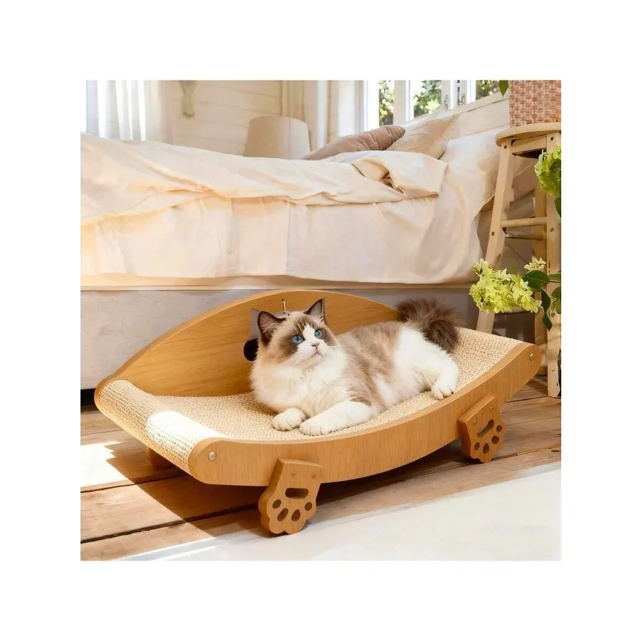 【Nuevo estilo】Cama rascadora para gatos, sofá lounge para interiores, rascador gigante curvo de sisal para gatos, sofá lounge para gatos, silla rascadora para gatos