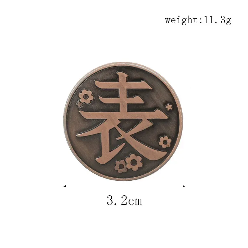 Anime Coin Kimetsu No Yaiba Tsuyuri Kanao Kochou Shinobu Collection Alloy Metal Tokens Commemorative Coins Props