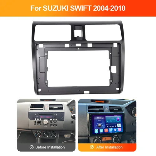 Fascia de coche de 10,1 pulgadas para SUZUKI SWIFT 2004-2010, adaptador de marco de DVD, Radio estéreo, Audio, unidad principal de tablero, Kit de Panel de arnés de navegación