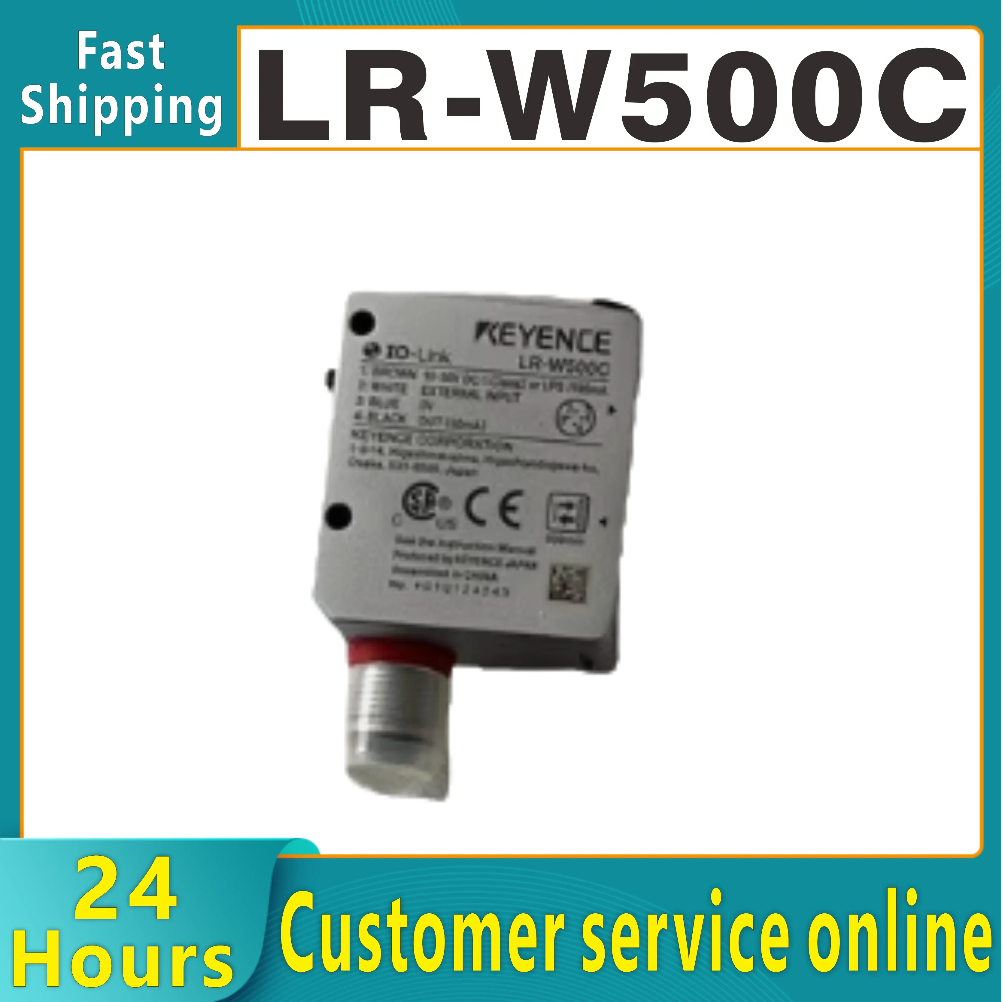 

Brand new original KEYENCE LR-W500C laser sensor photoelectric switch amplifier built-in connector