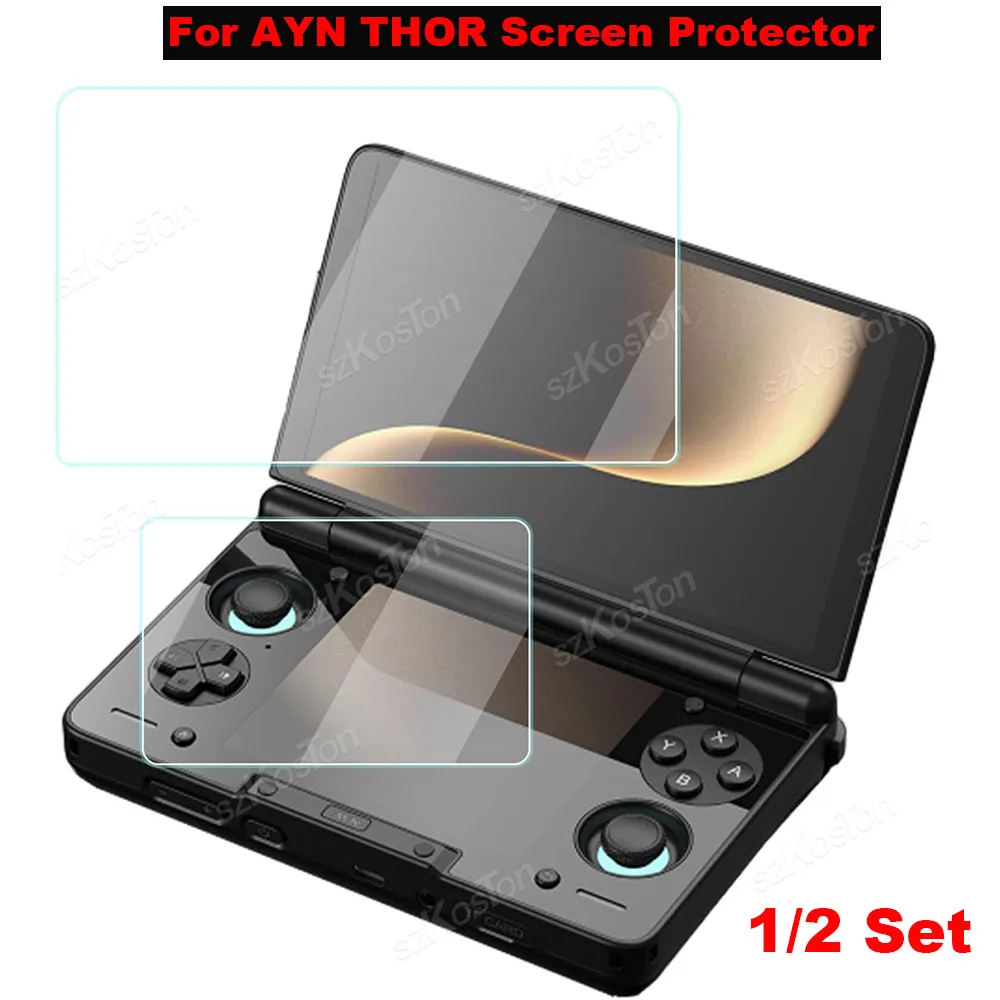 2in1 For AYN THOR Flip Dual Screen Game Console Tempered Glass Screen Protector Anti-Scratch for AYN THOR Gaming Accessories