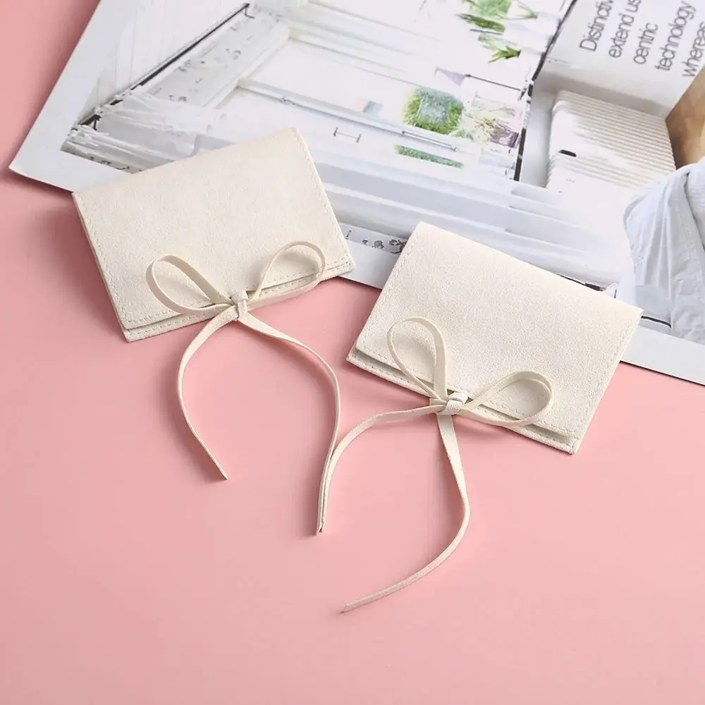 With Ribbon Jewellery Bag Product Package Solid color Presents Gift Bag Bundle Pocket Wedding Gift Bag