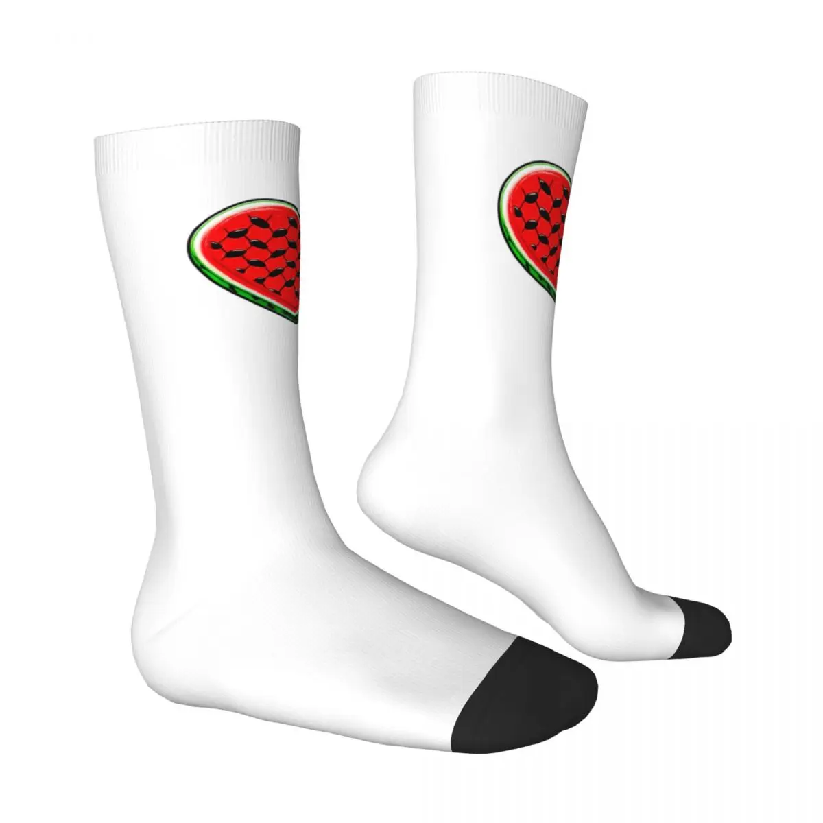 Free Watermelon Stockings Keffiyeh Heart Design Trendy Socks Autumn Anti Slip Socks Unisex Outdoor Sports Soft Breathable Socks