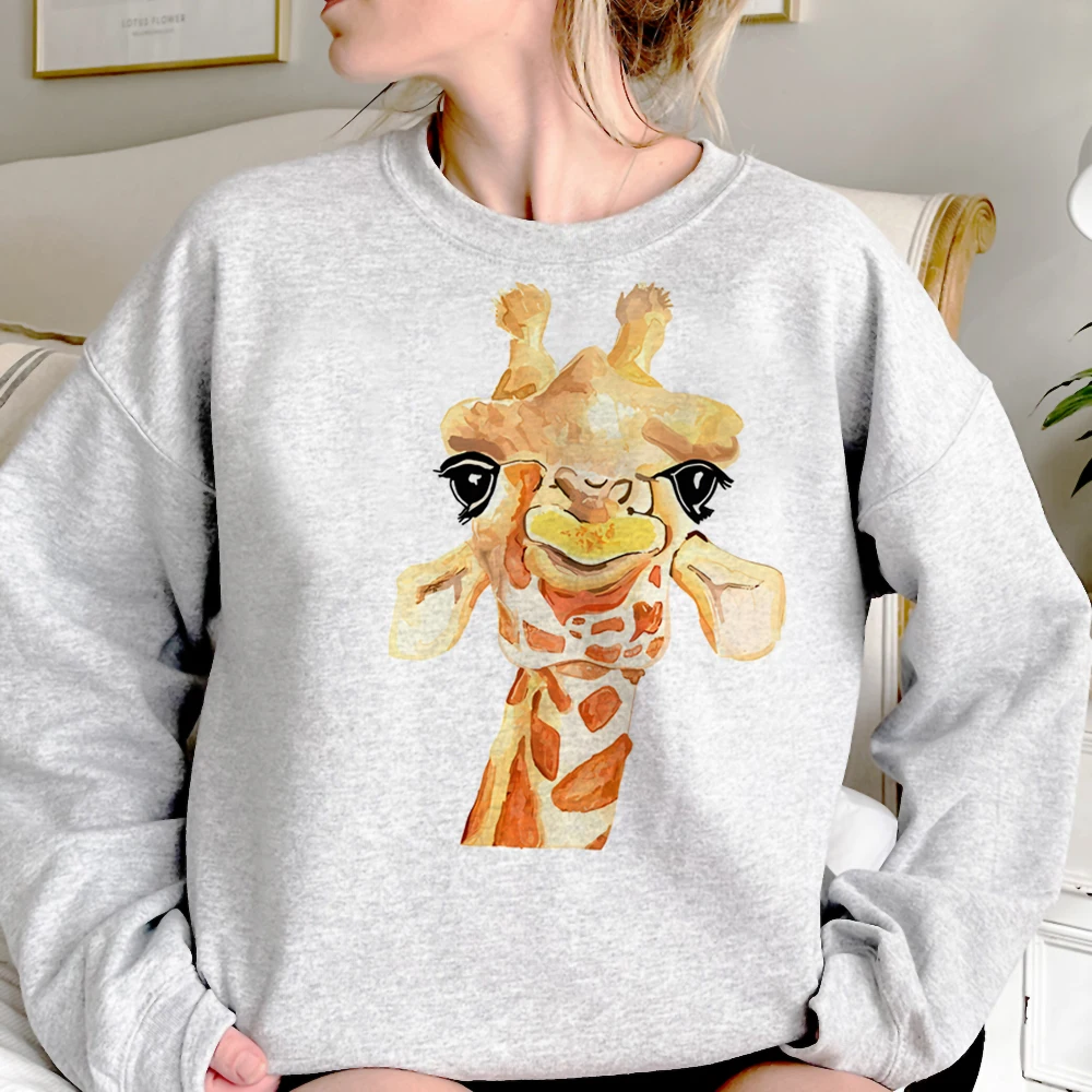 

Giraffe hoodies women anime harajuku aesthetic Pullover female graphic clothes