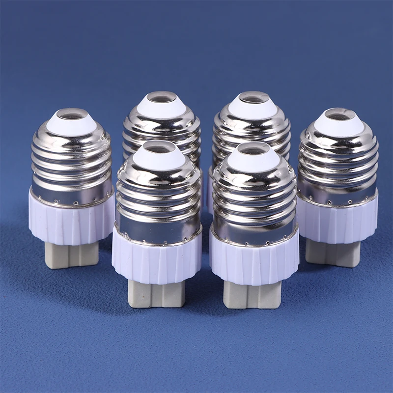 1/6Pcs E27 To G9 Lamp Converter Bulb Adapter Lamp Holder Converter White Conversion Screw Head Bulb Base Holder Extender