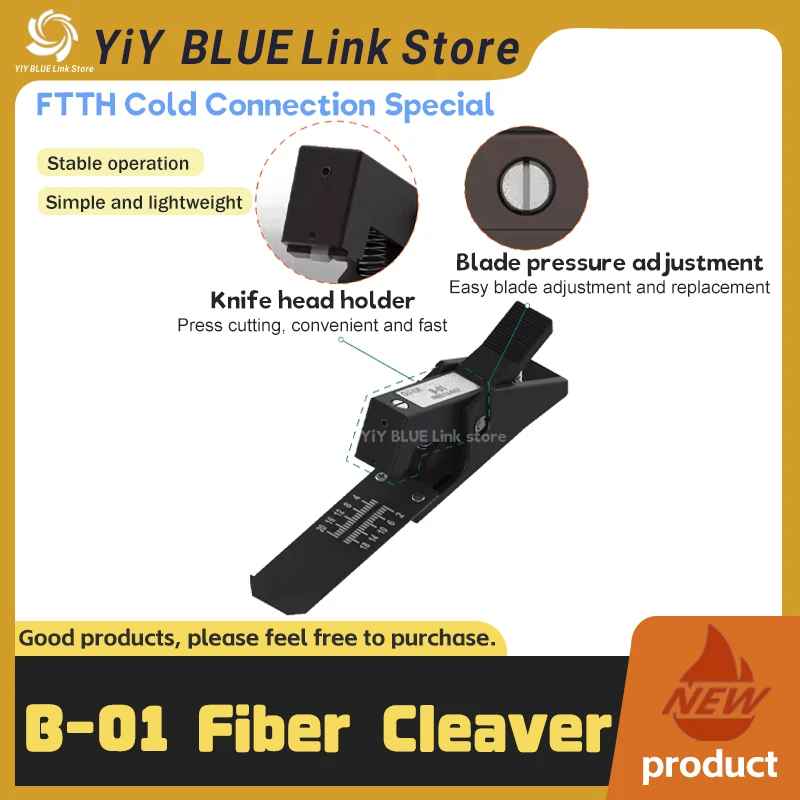 High-precision B-01 fiber optic cutter hot melt cold splice special cutter fully automatic return knife fiber optic cutter
