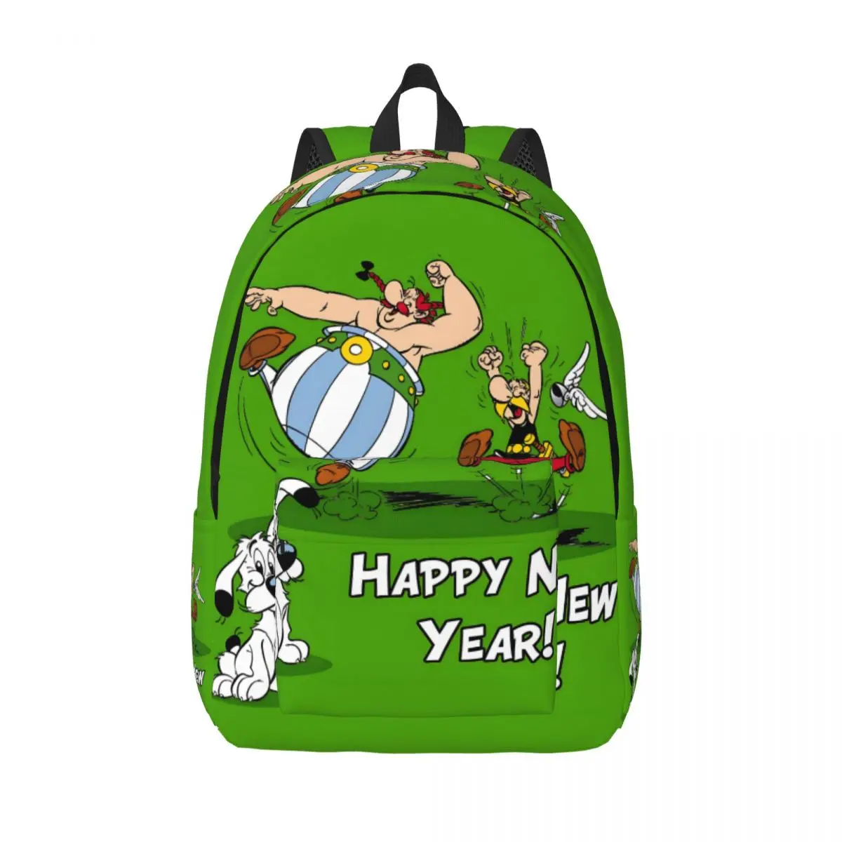 مخصص أستريكس وأوبليكس Dogmatix السفر حقيبة من القماش حقيبة الكمبيوتر المدرسية سنة جديدة سعيدة كلية الطالب Daypack أكياس