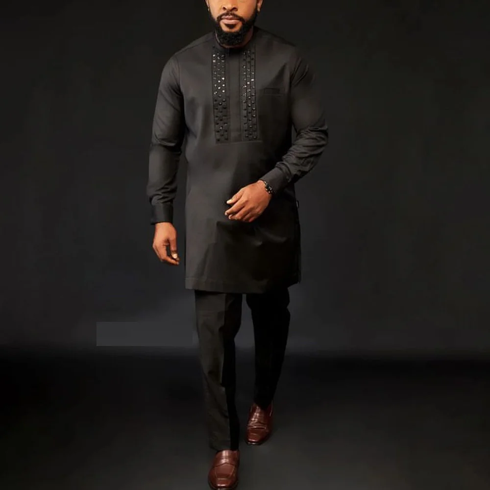Imagen 3: Traje casual de dos piezas con cuentas para hombre