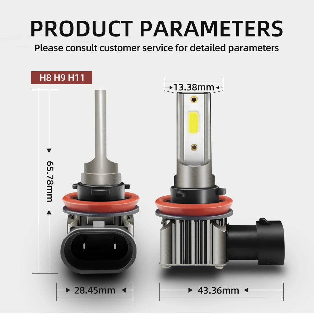 Canbus LED H7 H11 سيارة العلوي 12 فولت 40000LM 6000 كيلو توربو CSP رقاقة سيارة مصابيح كهربائية لشركة هيونداي إلنترا 2013-2015 2016 2017 2018