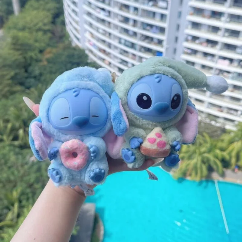 Disney Stitch manger quelque chose avant du sommeil série boîte aveugle jouet poupée Anime Figure point poupée ornements Surprise jouet cadeau