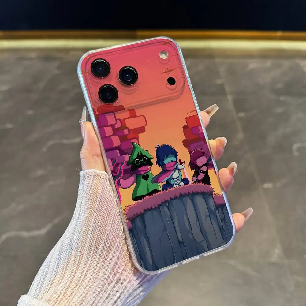 حافظة هاتف D-Deltarune Ralsei لهاتف iPhone 17,16,15,14,13,12,11 Pro,Max,Plus,X,XS,XR,SE4,E غطاء ناعم شفاف صغير
