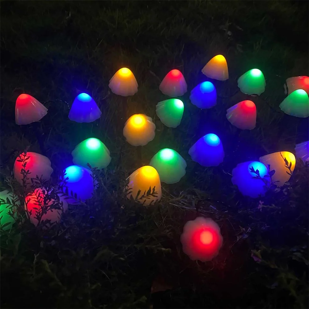 Luces solares de decoración De Seta para jardín, lámpara impermeable para exteriores, cadena de hadas que cambia de Color para Navidad, césped y Camping, 2024, 455