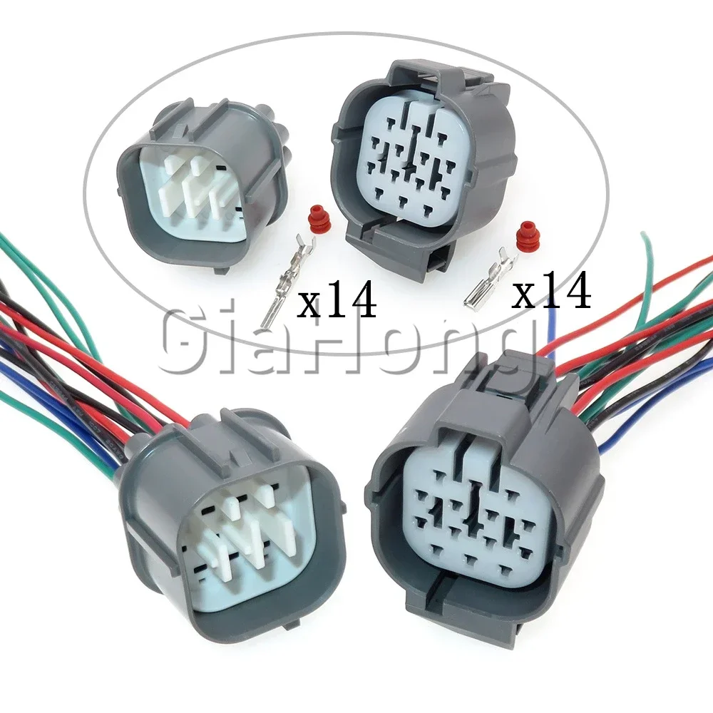 1 Set 14 Ways Auto Parts 6181-0077 6189-0136 6918-0337 AC Assembly Car Sealed Cable Socket Automobile Waterproof Connector