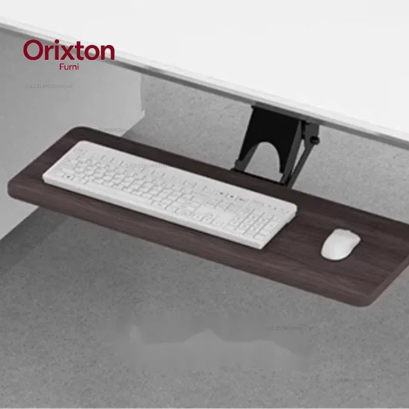 keyboard-cradle-lower-desk-drawer-slide-rail-mouse-metal-storage-rack-desktop-rotation-stand-practical-organizer-adjustable