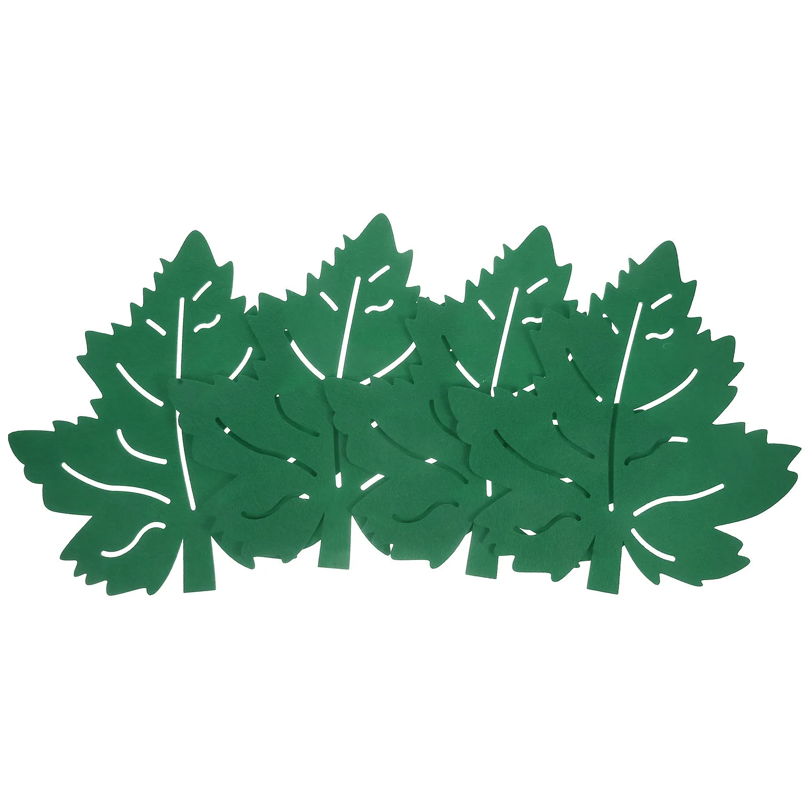 

4Pcs Easter Placemats Leaf Shape Reusable Insulation Table Mat Non-Skid Heat-Resistant Dinning Plate Pads for Kitchen Coffee Cup