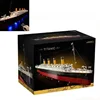 9090pcs Titani 호환 10294 타이타닉 대형 크루즈 보트 선박 증기선 홈 장식 벽돌 빌딩 블록 어린이 장난감 선물 2