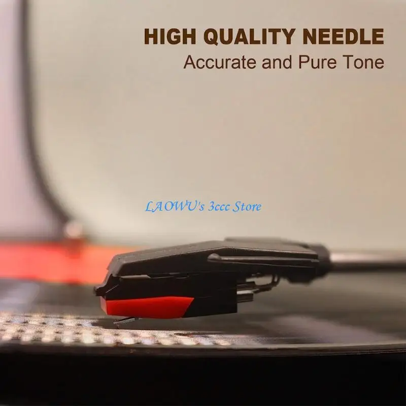 

Y8AD Vinyls Record Player Needle Plastic Upgraded Record Needle Plastic Turntable Styluses Replacement with Cleaning Brush
