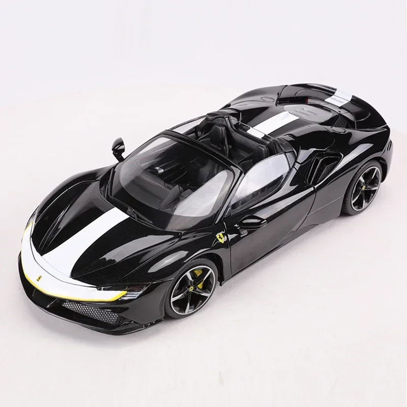 Bburago 1:18 Ferrari SF90 Stradale Assetto Fiorano Spider Sport Car Collection Die Casting Simulation Alloy Car Model Toy Gift