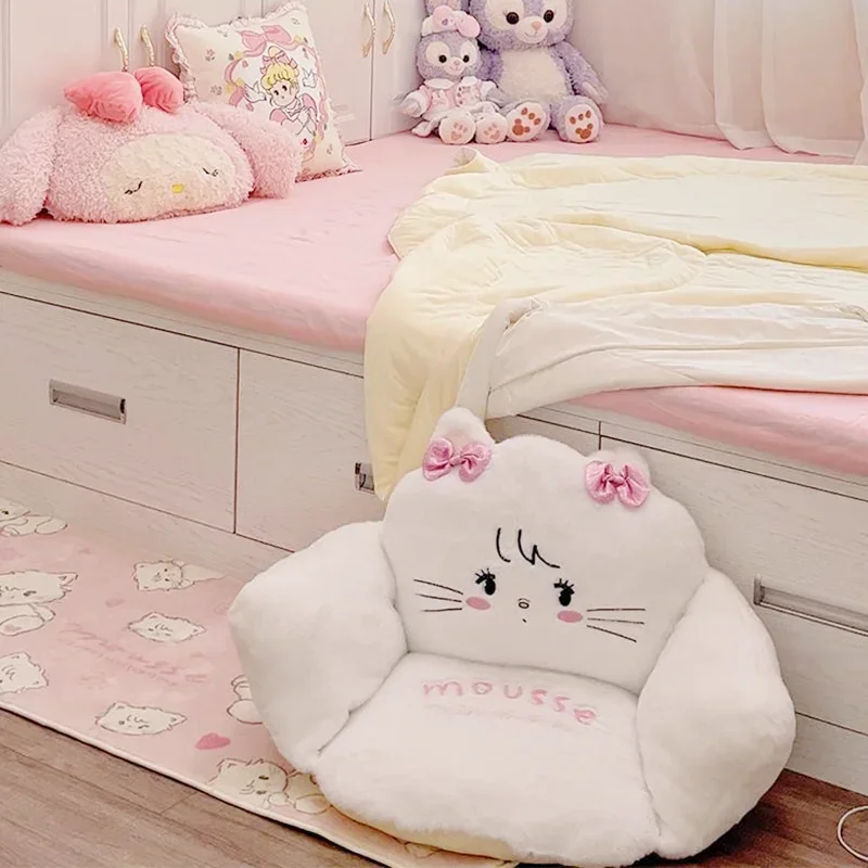 Cute Mikko Co-Branded Small Sofa Cute Cat Plush Sofa Lazy Cushion Tatami Mat Bedroom Cartoon Plush Cushion Girls Surprise Gifts