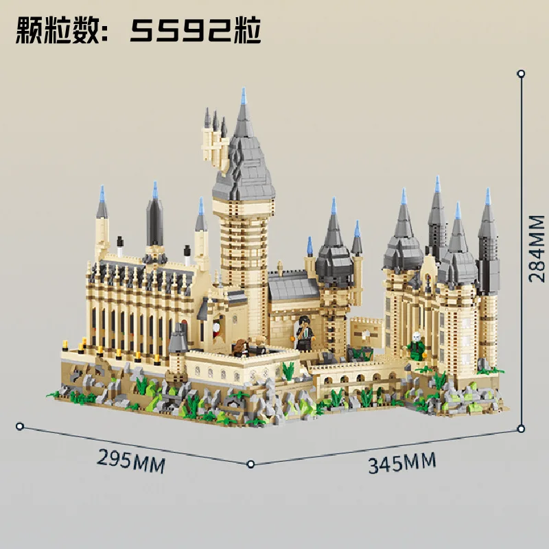 Hogwarts Micro Building Blocks Harry Potter Magic Castle Balody City Architecture Model Mini Movie Bricks Toys for Kids Gifts