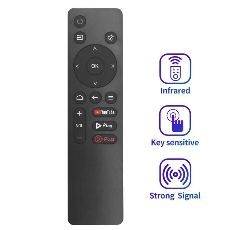 DT39 5X Replacement Remote Control for Skyworth COOCAA TV Black Plastic