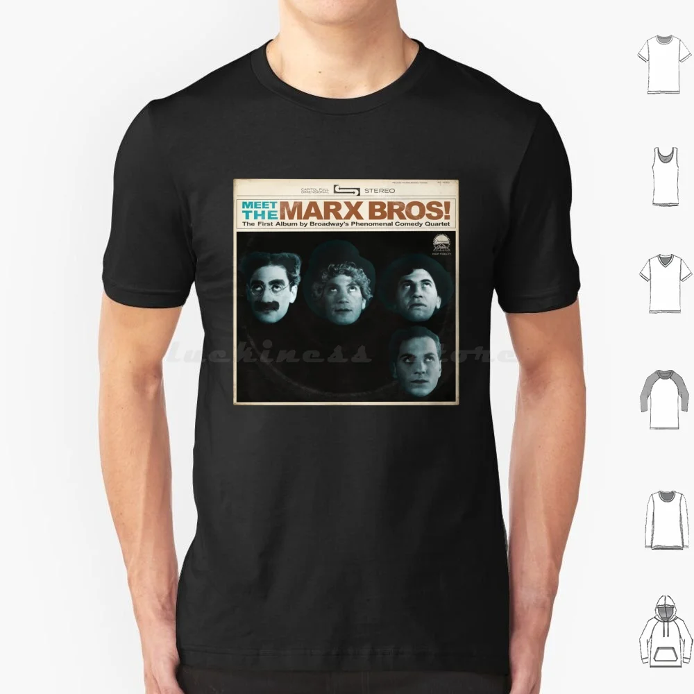 

Познакомьтесь с Marx Bros! Футболка большого размера 100% хлопок ель таверна Маркс братья групчо Харпо Чико зеппо утка суп фридония