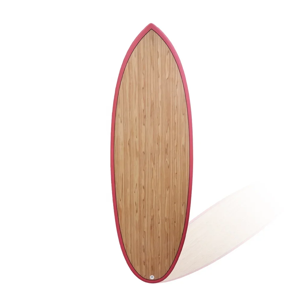 Customized Wooden Short board Resin Tint Surfboard Bamboo Epoxy Resin Surfboard