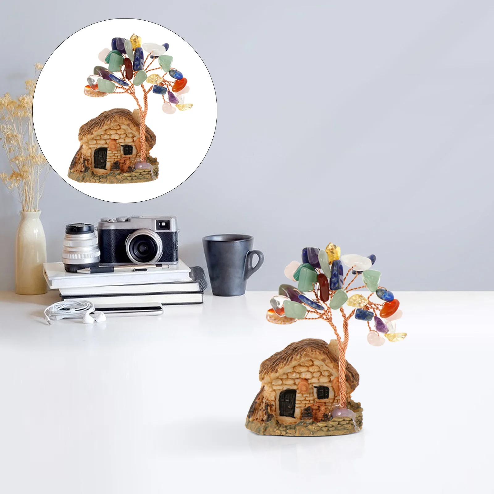 

Crystal Money Tree Ornament Elegant Feng Shui Decoration Desktop Decor Home Decoration Perfect Gift for Birthday New Year