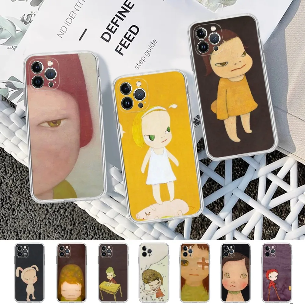 Yoshitomo Nara Dream Doll Cartoon Classic Anime Phone Case ForiPhone151121314Mini ProMaxXR X XSTPUClearCase For876 Plus SE 2020