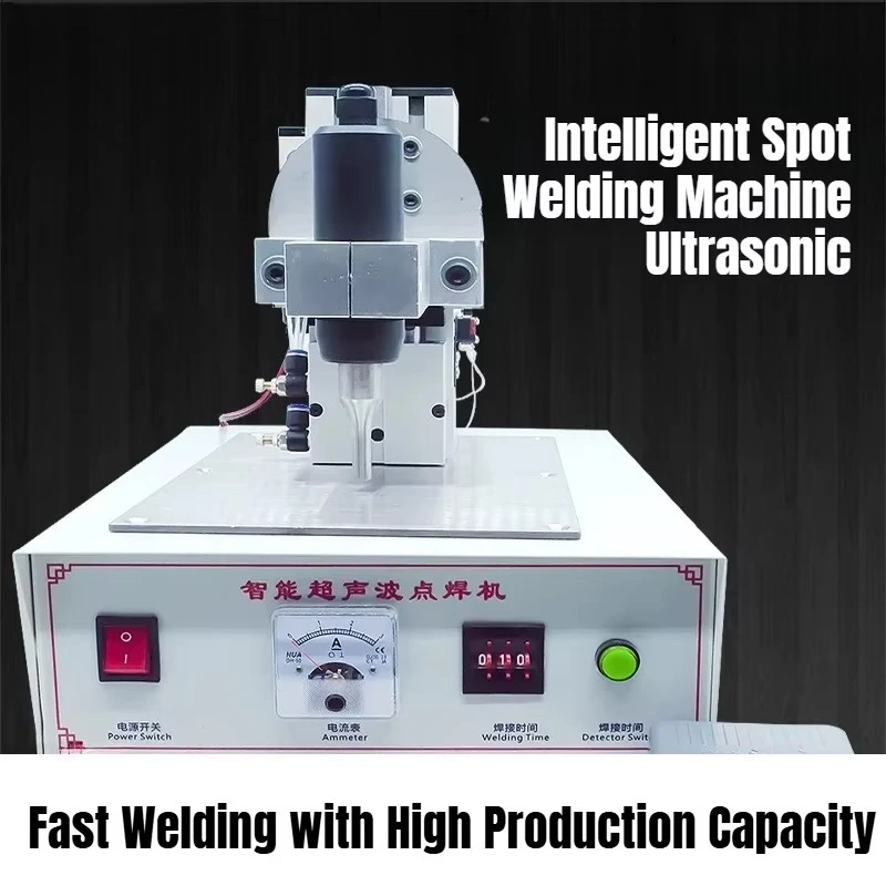 Ultrasonic Spot Welder 35K 1200W Desktop Ear Loop, Fruit Plastic Box, Positioning Spot Melting and Flattening Machine