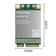 FIBOCOM FG132-GL 5G MiniPCIe Sub-6GHz Modul Global Penerima GNSS 3GPP R17 Dual-Mode 5G Redcap 4G LTE Gerbang Router Industri