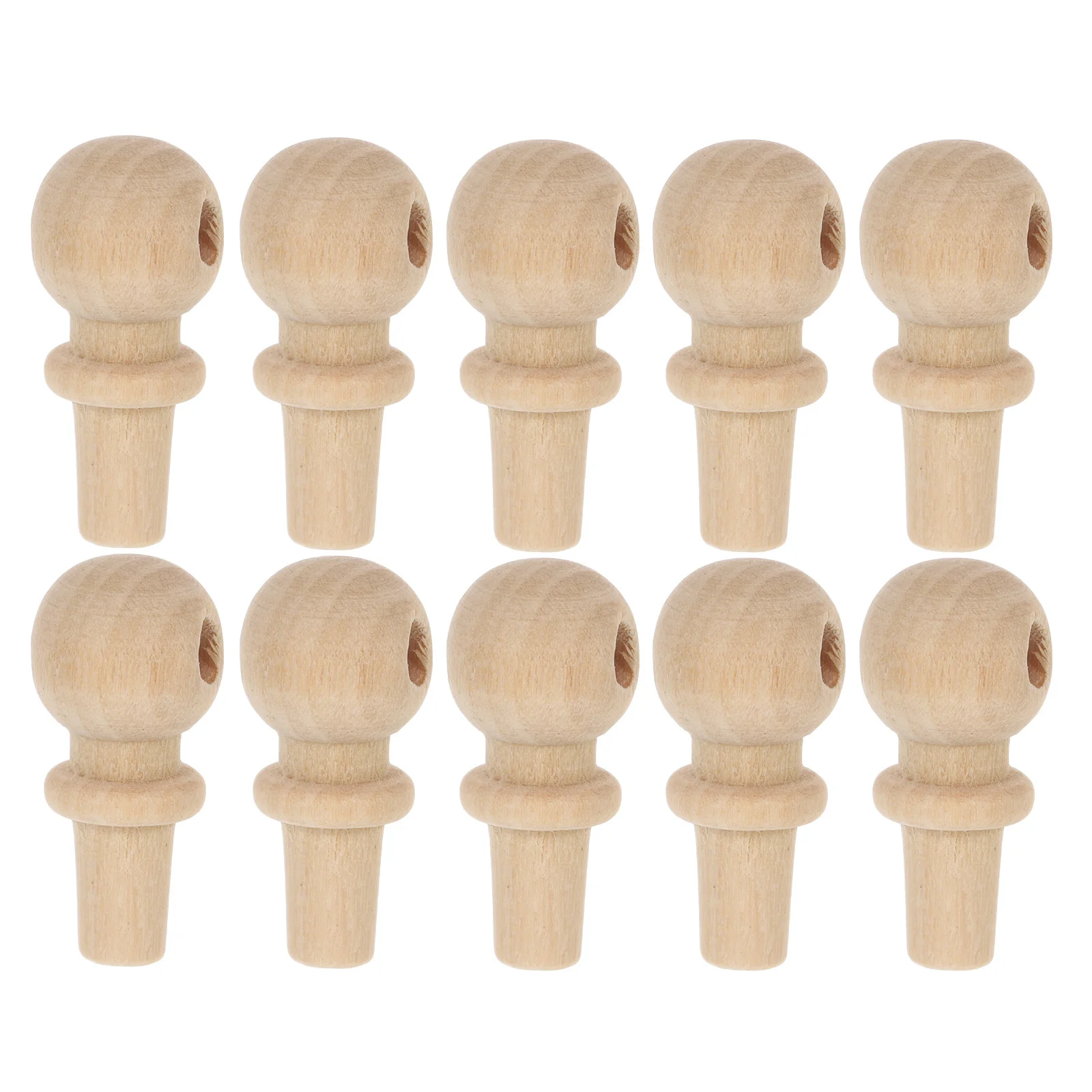 10Pcs Cork Stoppers for Gourd Bottles Tight Seal Easy Install DIY Crafts Bottle Sealer Wood Finials Accessories
