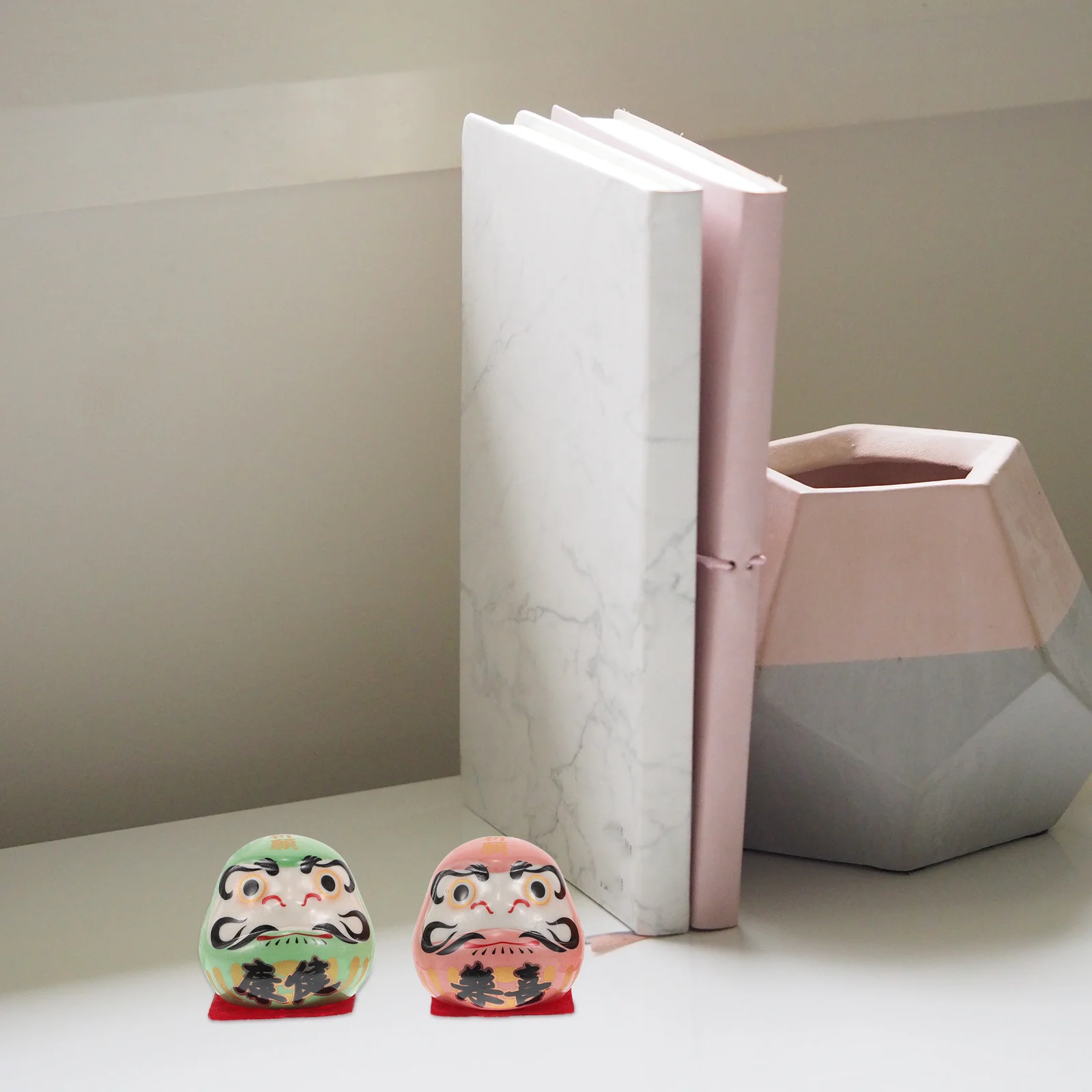 

5Pcs Charming Japanese Ceramic Ornament Versatile Piece Home Decor Car Dashboard Good Luck Gift Janpanese Figurine