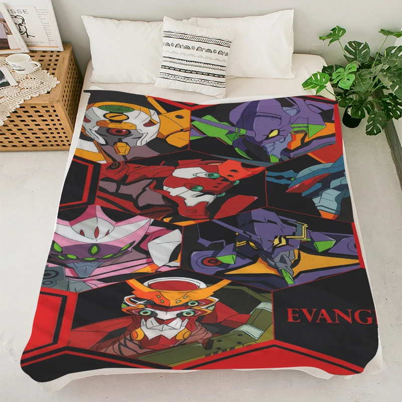 

Sofa Blanket Fluffy Individual Blankets S-Evangelions Double Bed Blankets Bedding Set King Size Blanket Warm Knee Soft Blankets