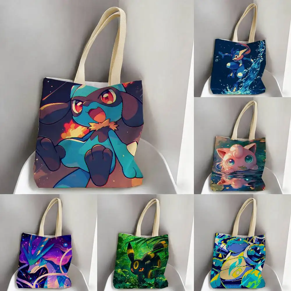 bolsas-de-armazenamento-pokemon-reshiram-bolsa-de-viagem-bolsa-de-ombro-para-praia-verao-reutilizavel-sacola-de-compras-arte-de-anime