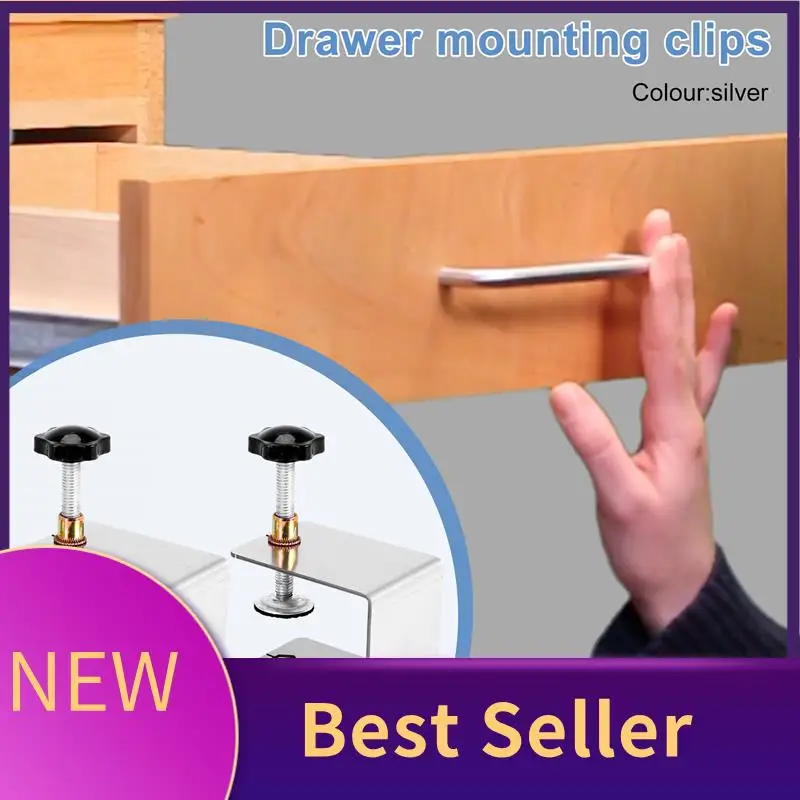 ABLU-2Pcs Woodworking Jig Cabinet Tool Home Furniture Accessories Steel Drawer Front Installation Clamps Drawer Panel Clips