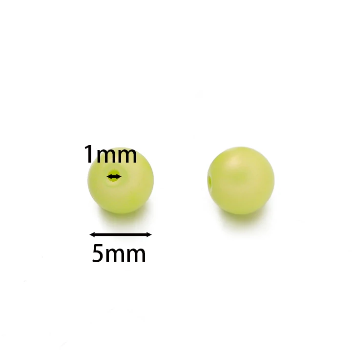 50 pz Perle di Vetro Colorate 5mm Sfera Rotonda Branelli Allentati Del Distanziatore Per Il Ricamo Gioielli FAI DA TE Che Fanno Braccialetti Collane Per Artigianato