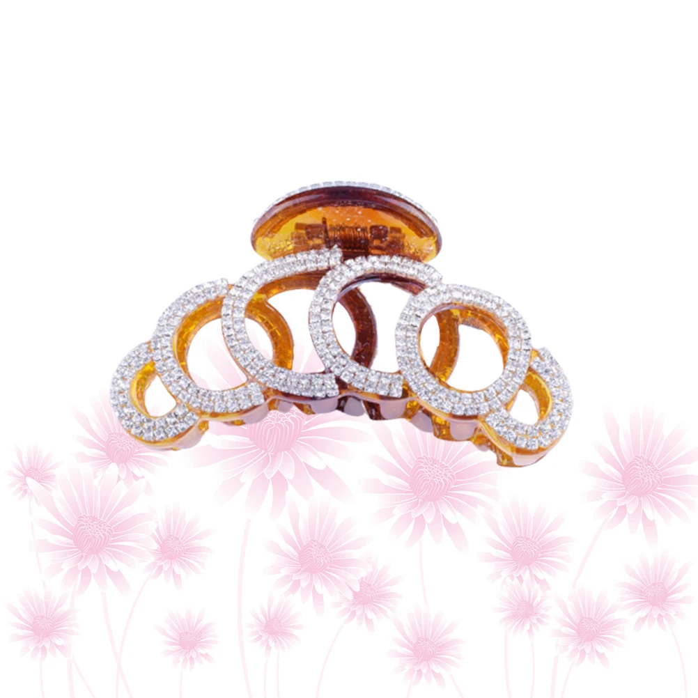 

Rhinestone Hair Clips Claw Barrette Elegant Headdress Accessories Hairgrip Toppers UV Resistant Hair Styling Tool Women Girls