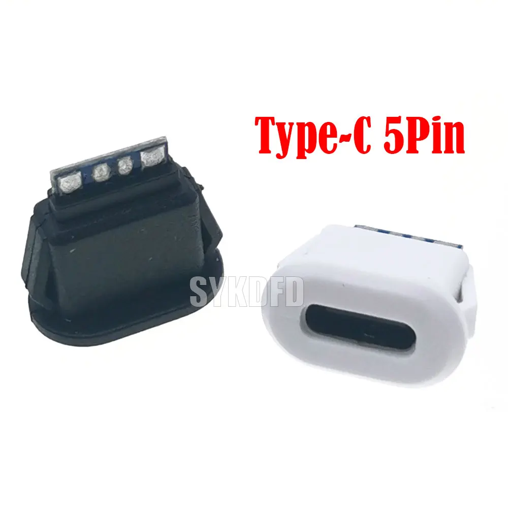 

5A 5Pin USB-C Type 20V Waterproof USB Connector Direct Compression Female Base Socket Charging Interface Tail plug interface