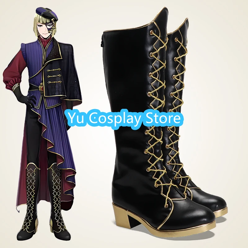 

Yu Cosplay Store Twisted Wonderland Rook Hunt Cosplay Shoes Anime Cosplay Shoes Boots Halloween Costumes Props