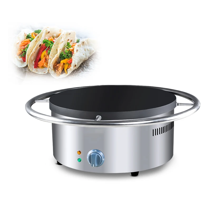 Commercial Crepe Maker Nonstick Rotary Crepe Cake Machine Electric Pancake Maker