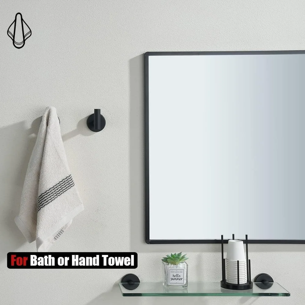 Conjunto de hardware de banheiro JQK, conjunto de acessórios de banho de 5 peças, suporte de parede preto fosco inclui barra de toalha de 24 polegadas, barra HT de 9 polegadas, suporte para TP,