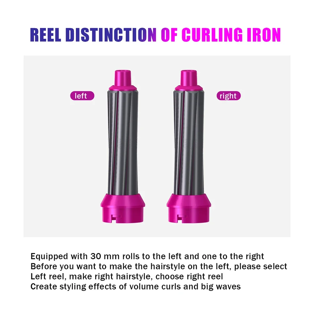 Electric Hair Dryer Brush One Step 5 Head Replaceable Hot  Air Comb Power Straightener Curly Blower 3 Heat Setting Anti Scalding