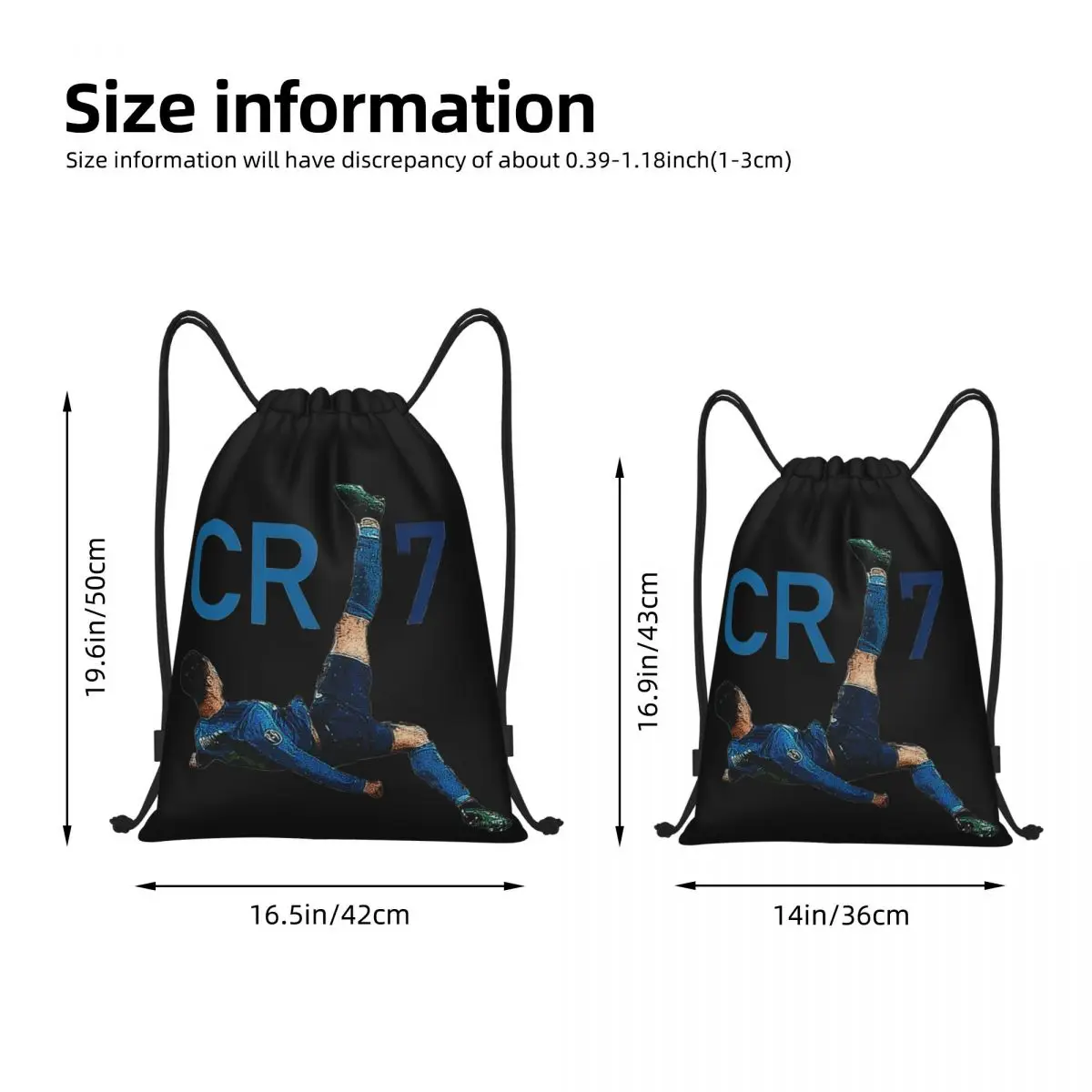 Brazil (2) Cristianoes And Ronaldoes Backpack Funny Novelty Infantry pack Drawstring Bags Gym Bag Vintage Comfortable