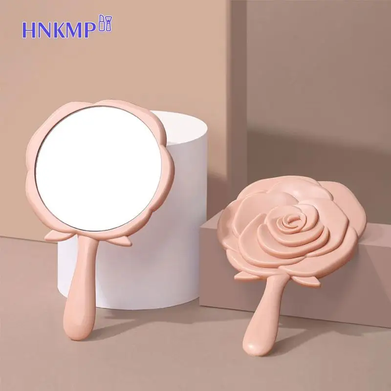 Handheld Vanity Mirror Vintage Rose Espelho de maquiagem Espelho de mão Espelho de bolso Maquiagem Vanity Cosmetic Compact Mirror for Women