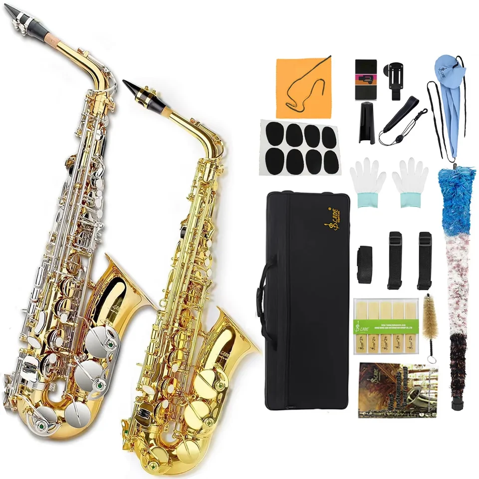 High Quality Eb Alto Saxophone Brass Lacquered Gold E Flat Sax