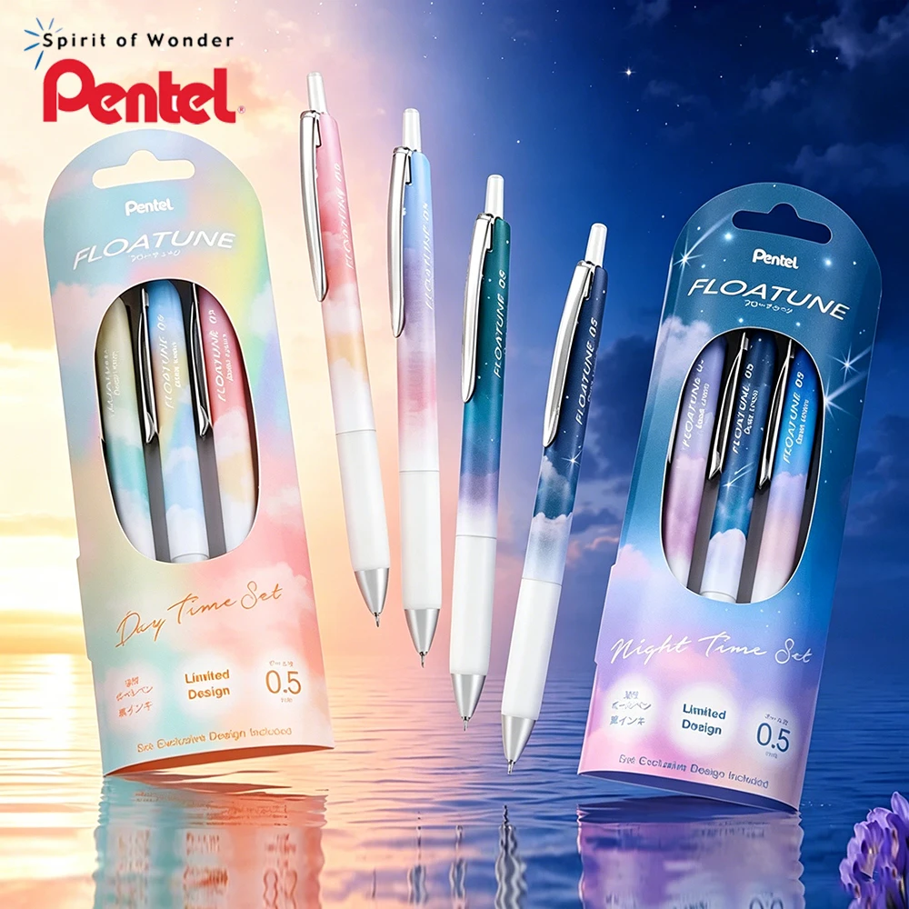Pentel Oil-based Ballpoint Pen FLOATUNE Skyly Design Limited 0.5mm Black Ink Writing Gel Pen Student Office Stationery Japan