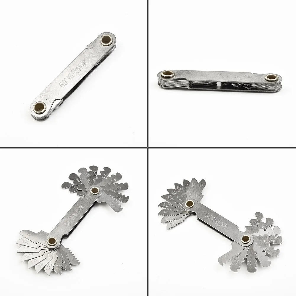 1pc Thread Measuring Gauge Thread Pitch Cutting Gauge Tool Set 55/60 Degrees Metric Screw Thread Gauge Tools Fittings