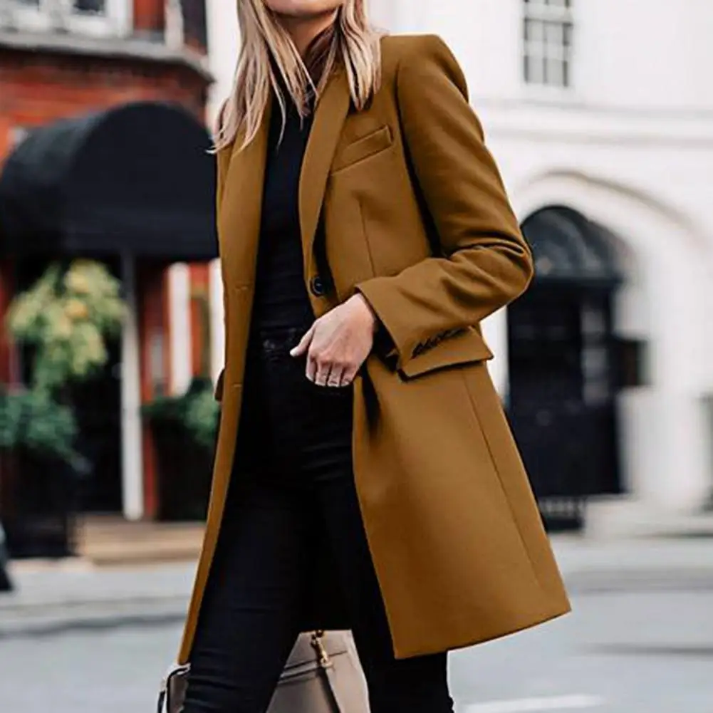 Autumn Winter Trench Coat for Women Suit Coat Single-breasted Long Blazer Jacket Women Coat sobretudo feminino ветровка женская